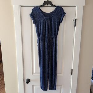Cat & Jack Jumpsuit Blue Cap Sleeve Soft Stretch, Size L (10/12)
